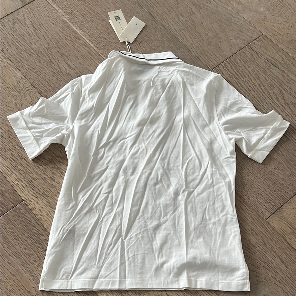 Tory Burch White Blouse with Textured Fabric - Picture 3 of 3